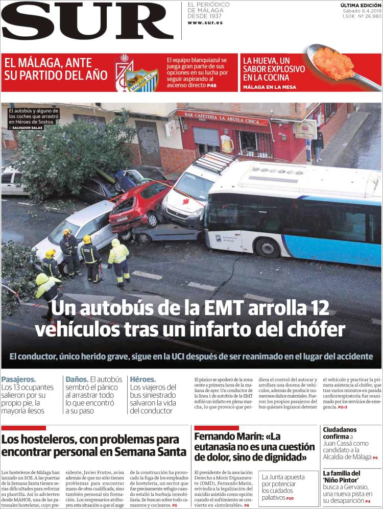 Portada de Diario el Sur (Espa&ntilde;a)