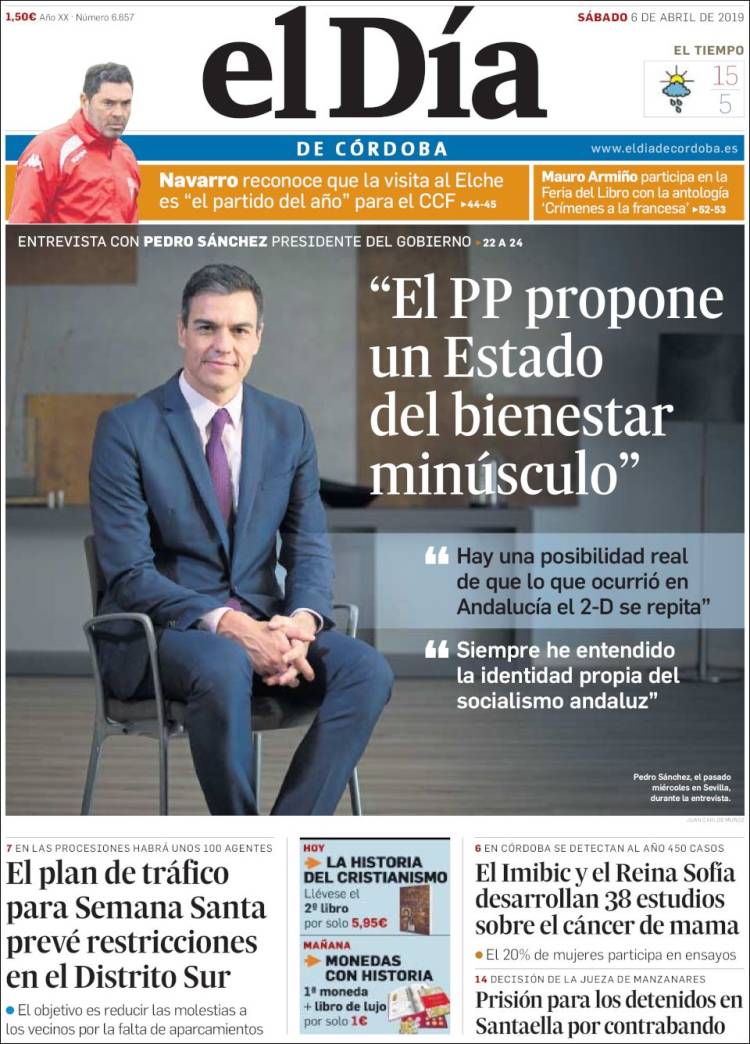 Portada de El Día de Córdoba (Espa&ntilde;a)