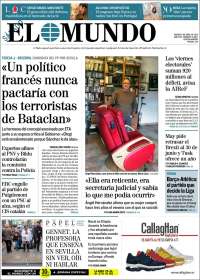 Portada de El Mundo (España)