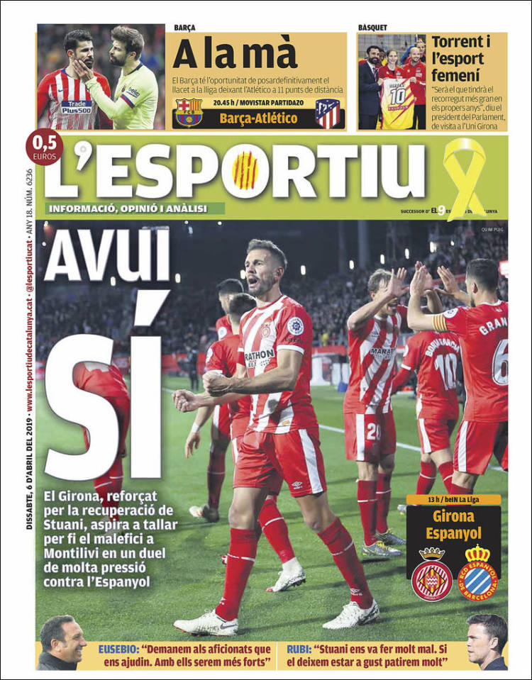 Portada de L'Esportiu : Girona (Espa&ntilde;a)