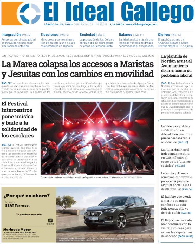 Portada de El Ideal Gallego (España)