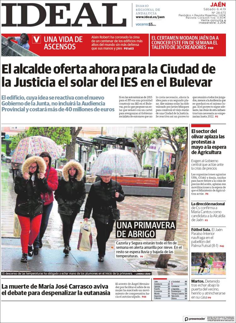 Portada de El Ideal de Jaén (Espa&ntilde;a)