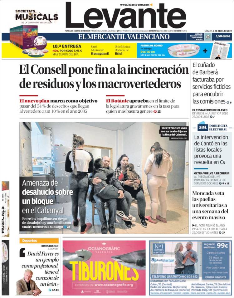 Portada de Levante (Espa&ntilde;a)