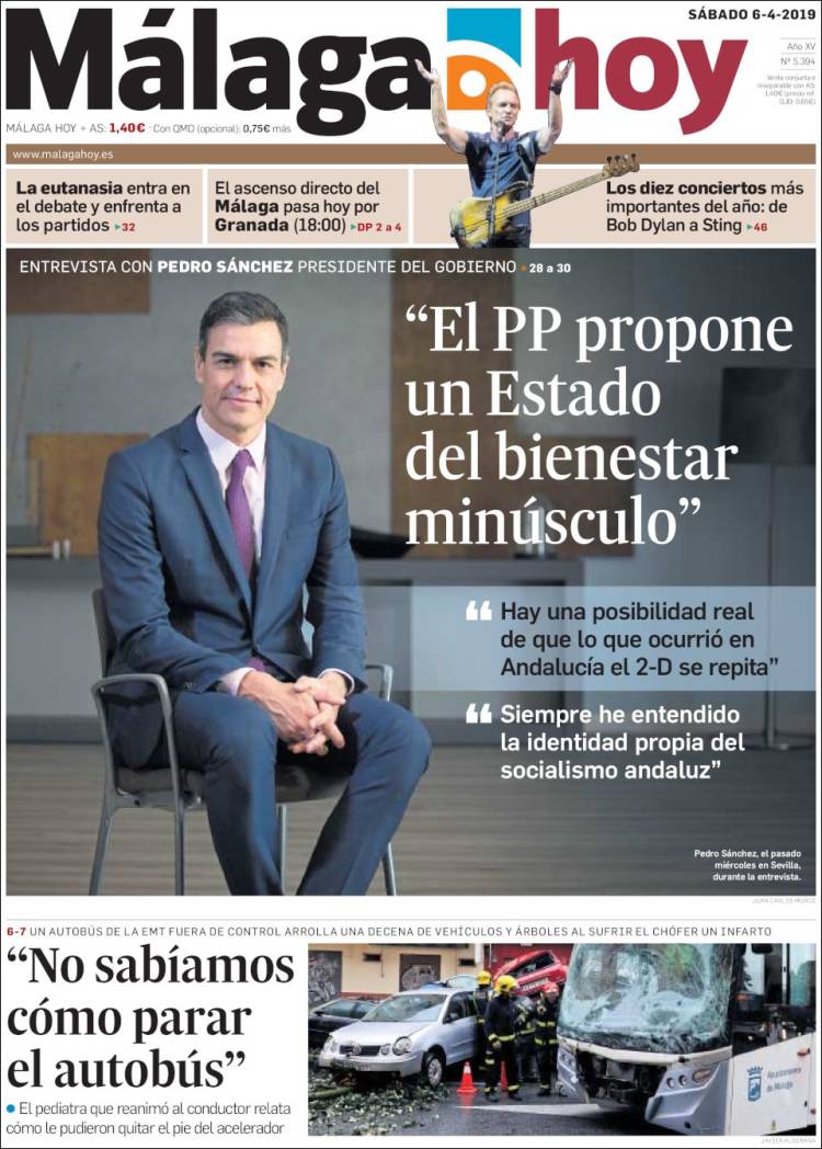 Portada de Málaga Hoy (Espa&ntilde;a)