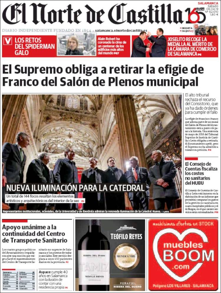 Portada de Norte de Castilla - Salamanca (Espa&ntilde;a)