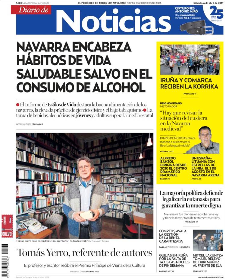 Portada de Noticias de Navarra (Espa&ntilde;a)