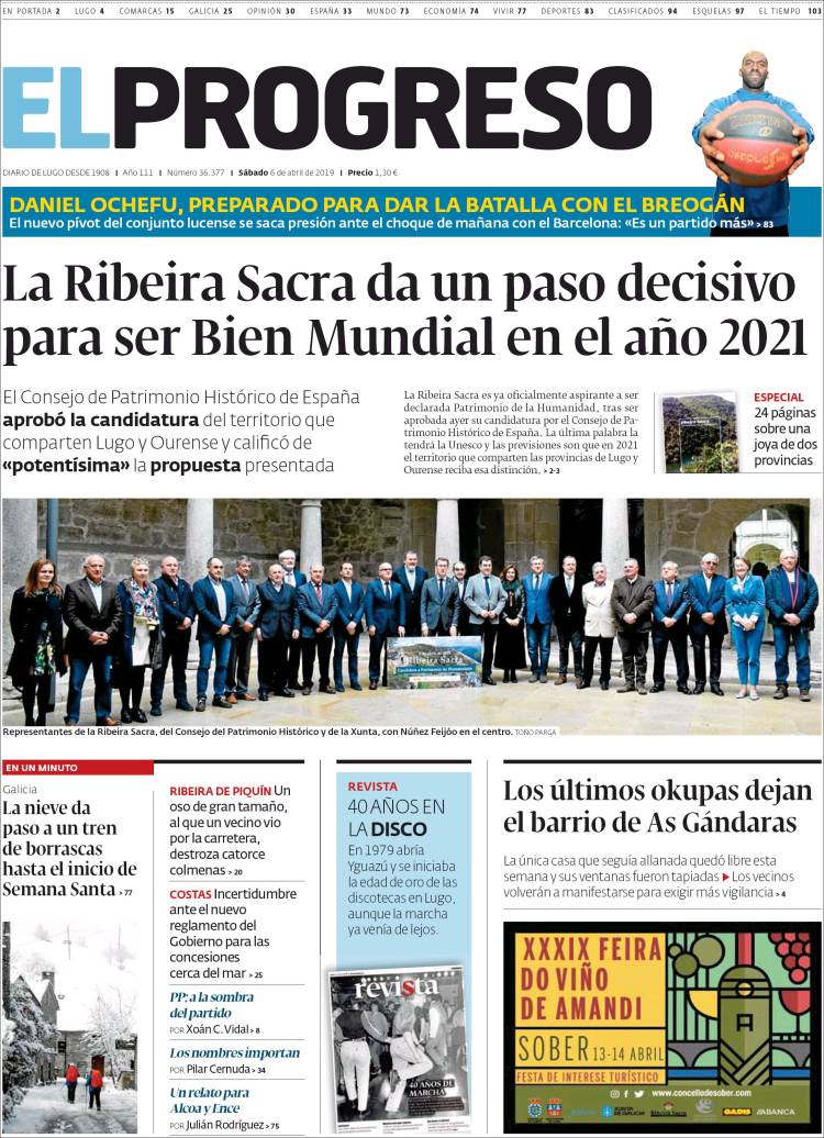 Portada de El Progreso (Espa&ntilde;a)
