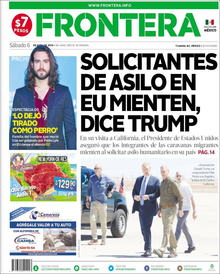 Portada de Frontera (México)