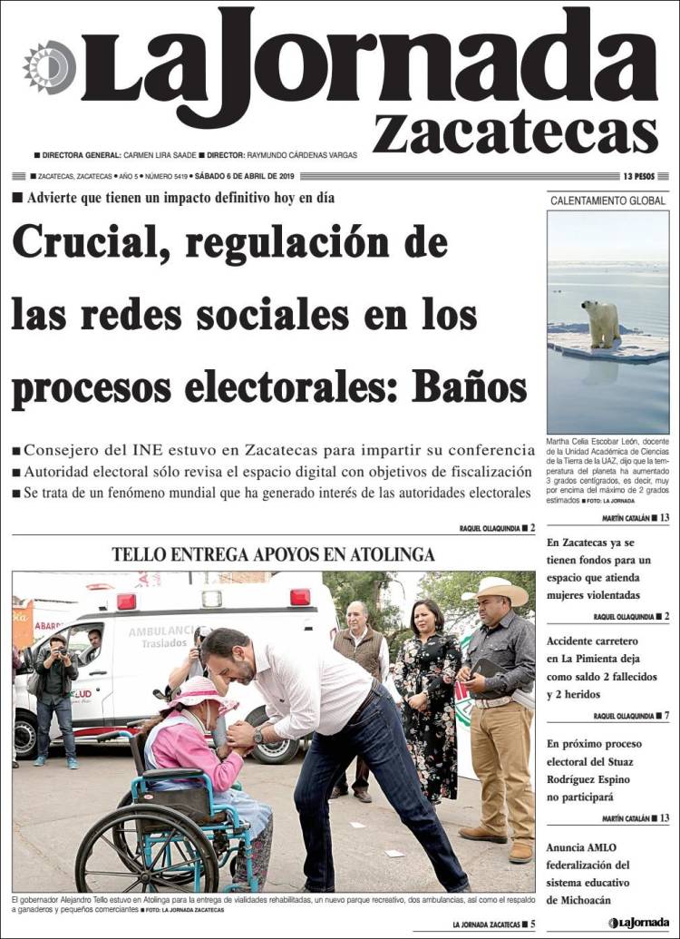 Portada de Jornada de Zacatecas (México)