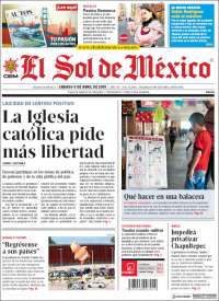 Portada de El Sol de México (México)