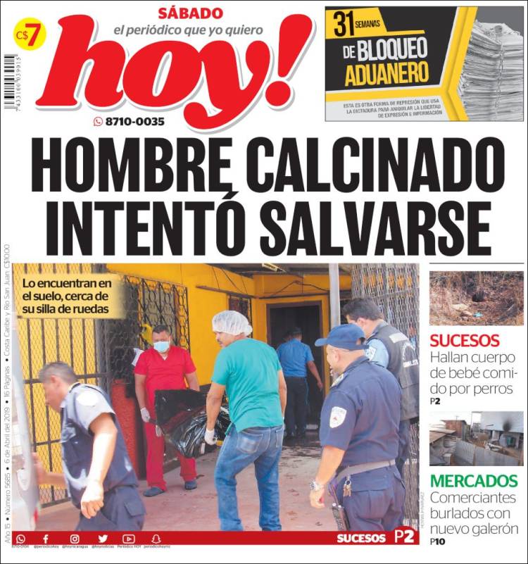 Portada de Hoy (Nicaragua)