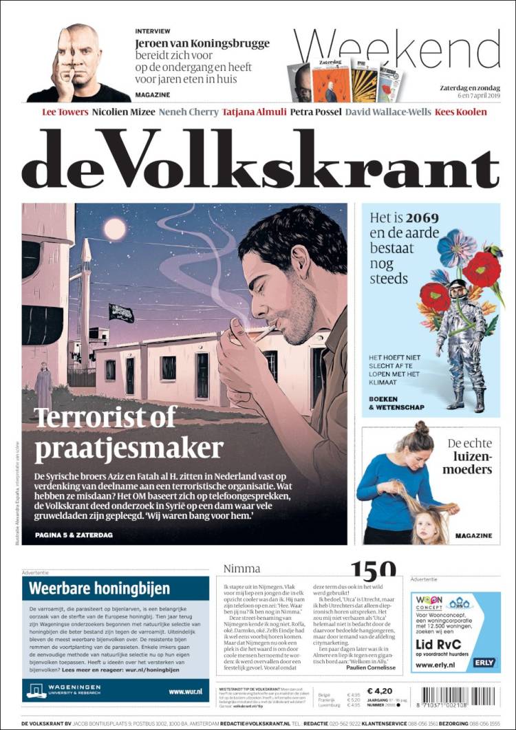 Portada de De Volkskrant (Pa&iacute;ses Bajos)