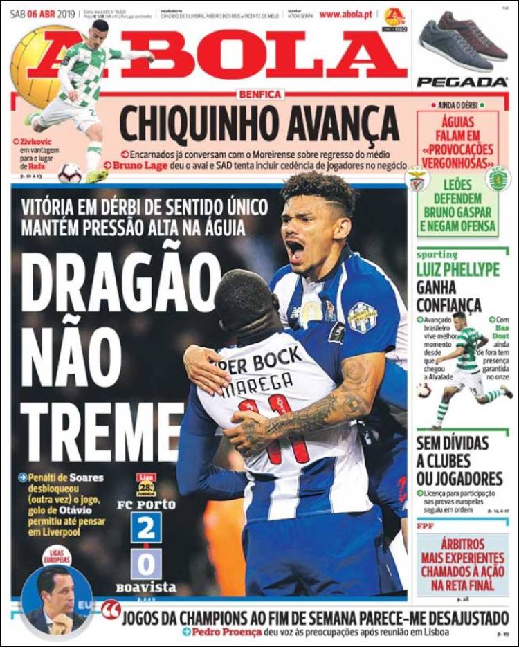 Portada de A Bola (Portugal)