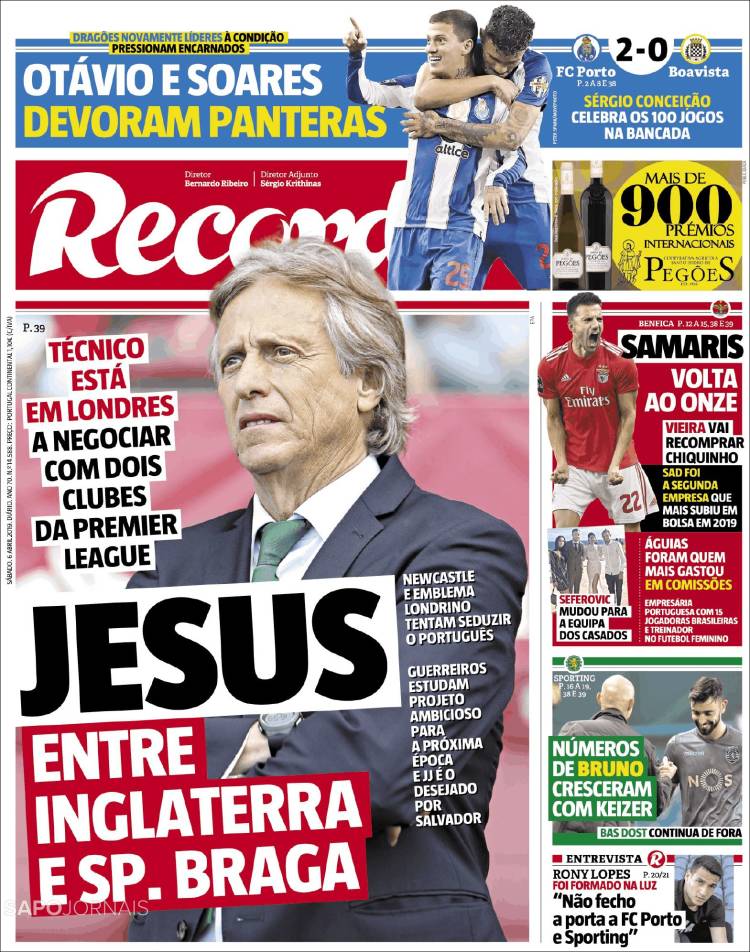 Portada de Record (Portugal)