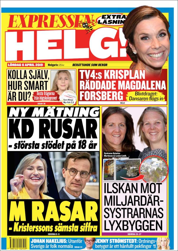 Portada de Expressen (Suecia)