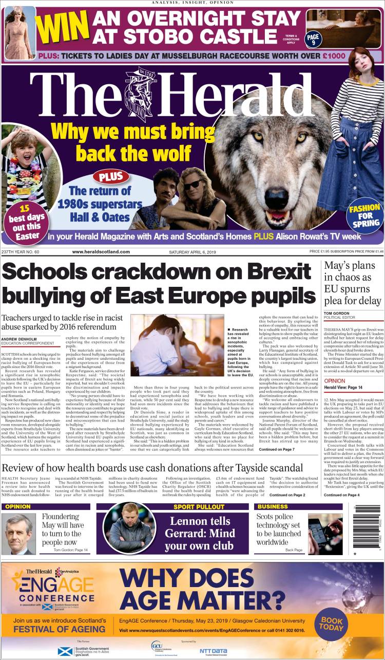 Portada de The Herald (United Kingdom)