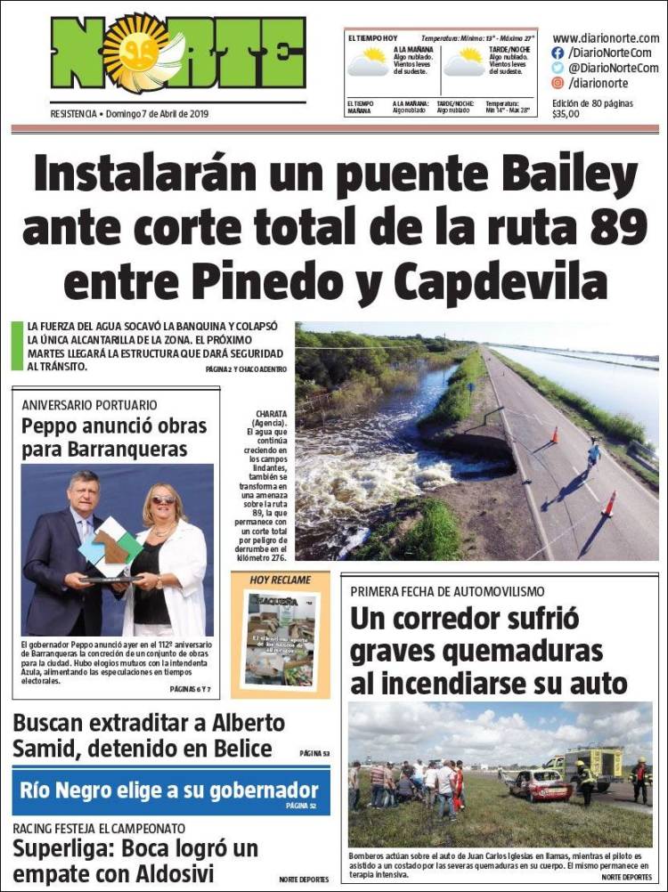 Portada de Diario Norte (Argentina)