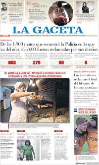 Portada de La Gaceta (Argentina)