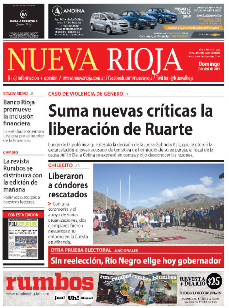 Portada de Nueva Rioja (Argentina)