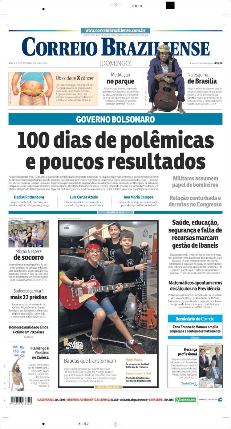 Portada de Correio Braziliense (Brasil)