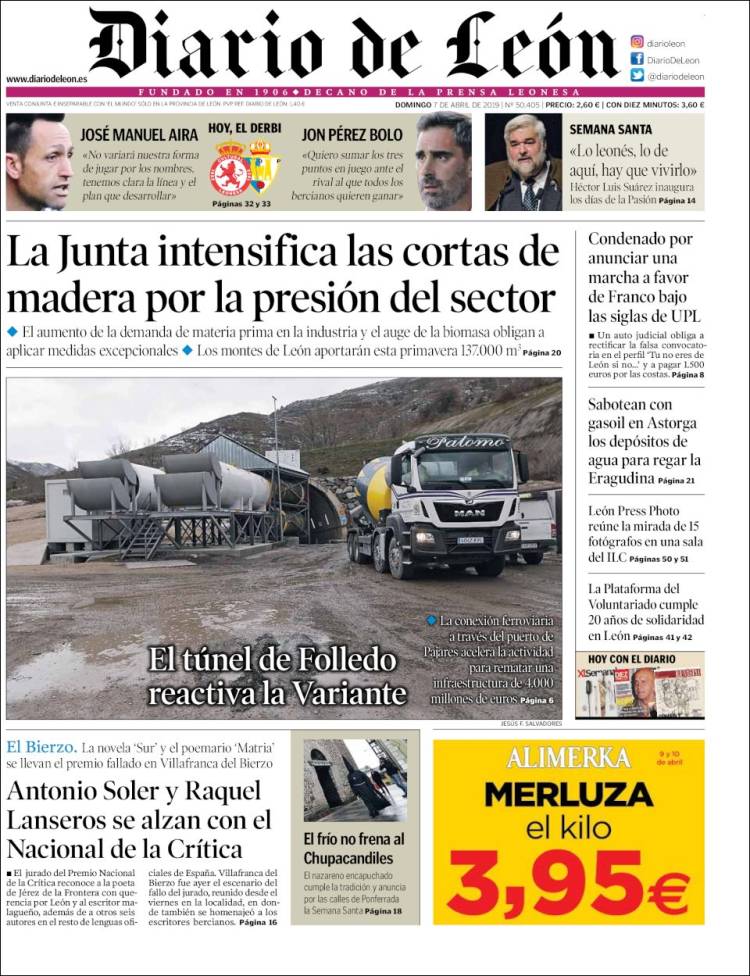 Portada de Diario de León (Espa&ntilde;a)