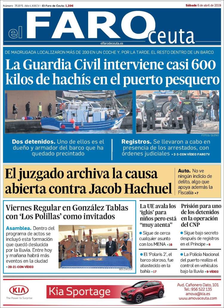 Portada de El Faro de Ceuta (Espa&ntilde;a)