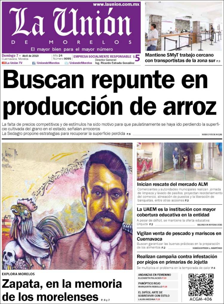 Portada de La Unión de Morelos (M&eacute;xico)