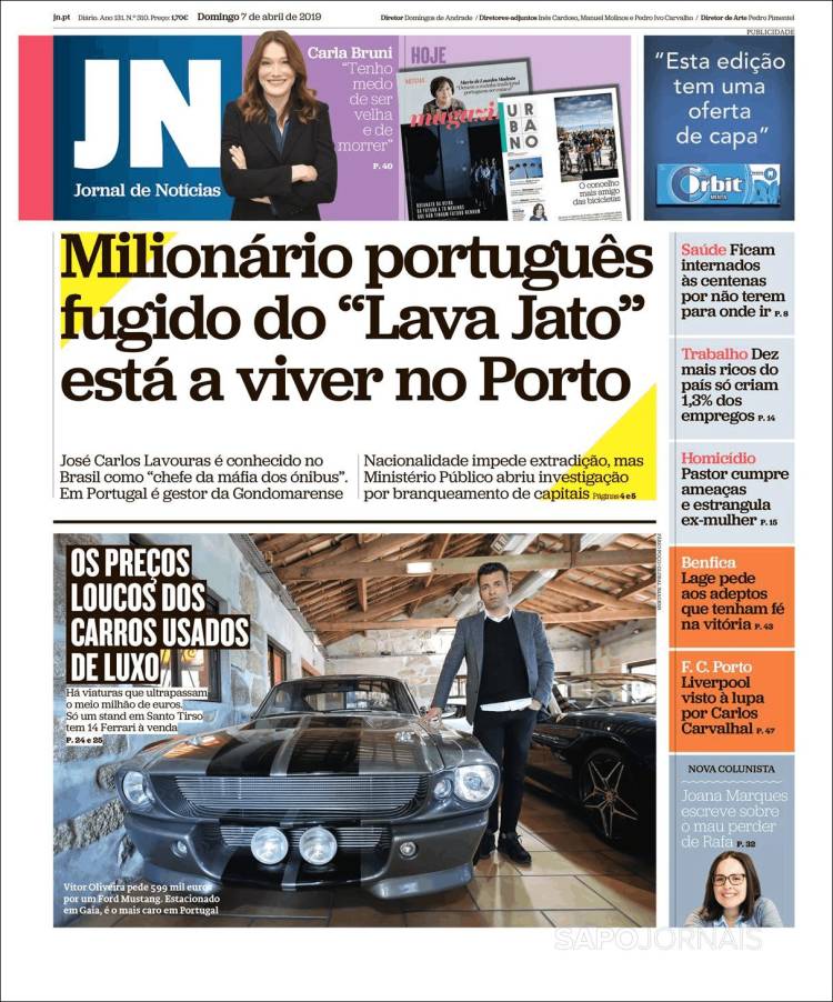 Portada de Jornal de Notícias (Portugal)