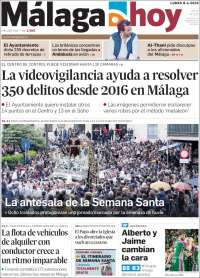 Portada de Málaga Hoy (España)