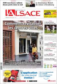 Portada de Journal L'Alsace (Francia)