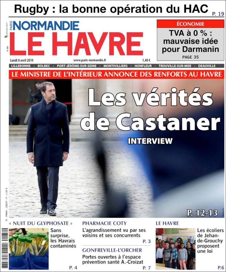 Portada de Le Havre Libre (Francia)