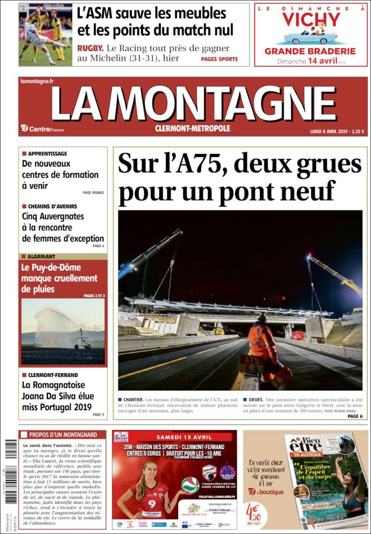 Portada de La Montagne (Francia)