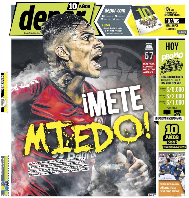 Portada de Depor (Perú)