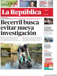 Portada de La Republica (Perú)