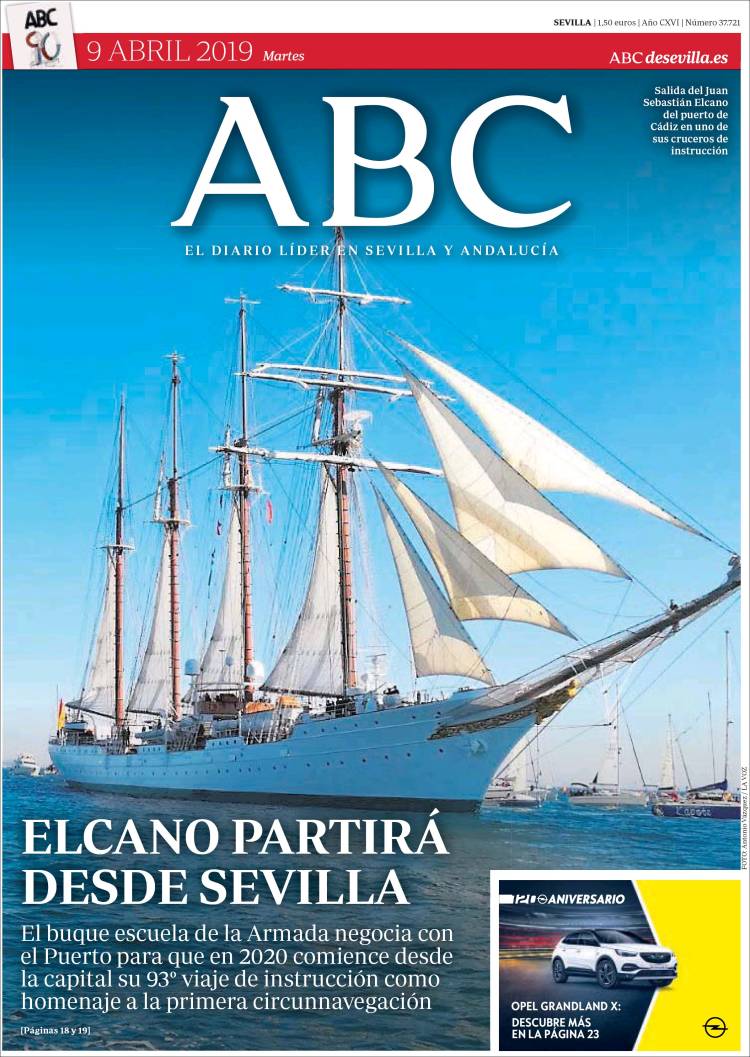 Portada de ABC - Sevilla (España)