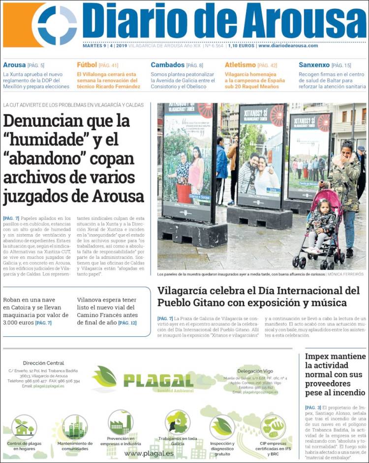 Portada de Diario de Arousa (Espa&ntilde;a)