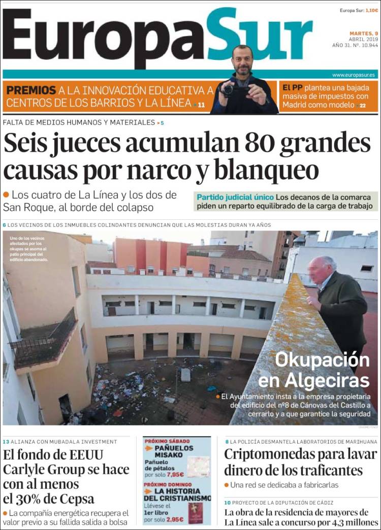 Portada de Europa Sur (España)