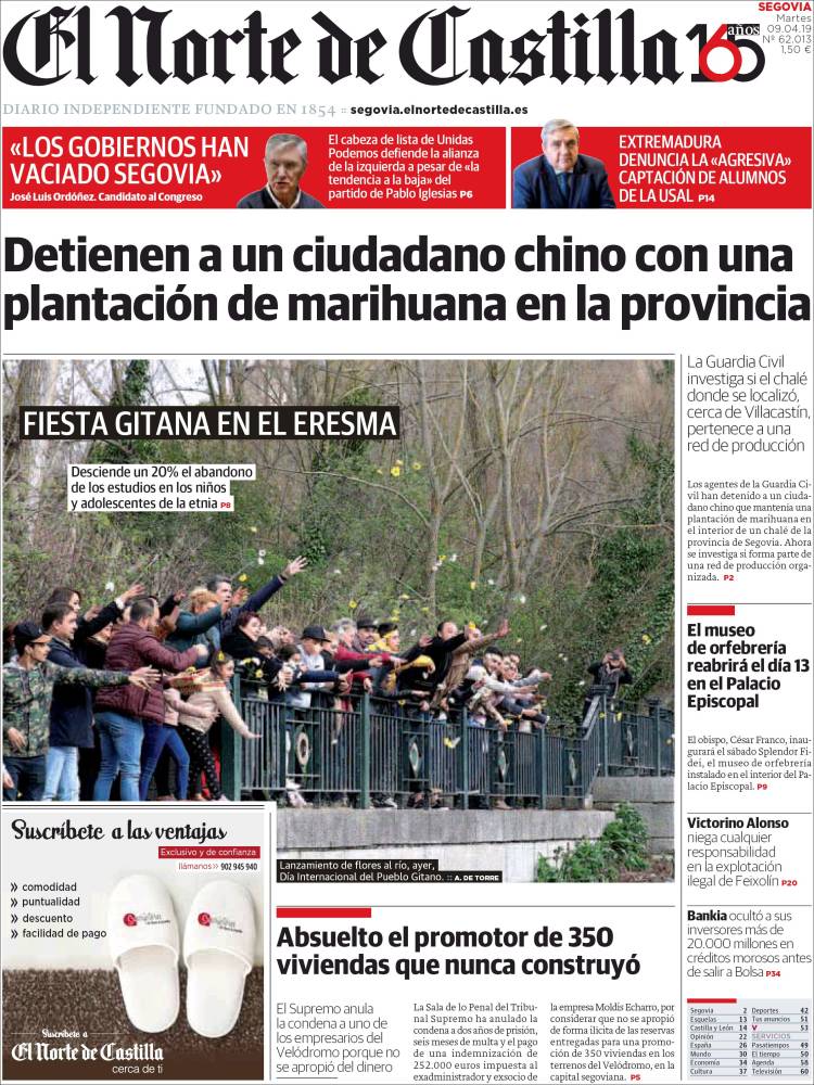 Portada de Norte de Castilla - Segovia (Espa&ntilde;a)