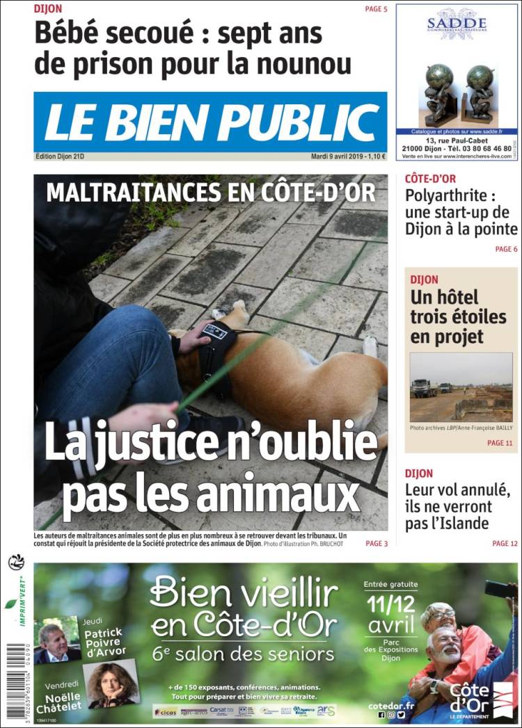 Portada de Le Bien Public (Francia)