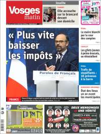 Portada de Vosges Matin (Francia)
