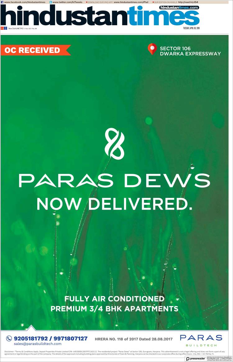 Portada de Hindustan Times (India)