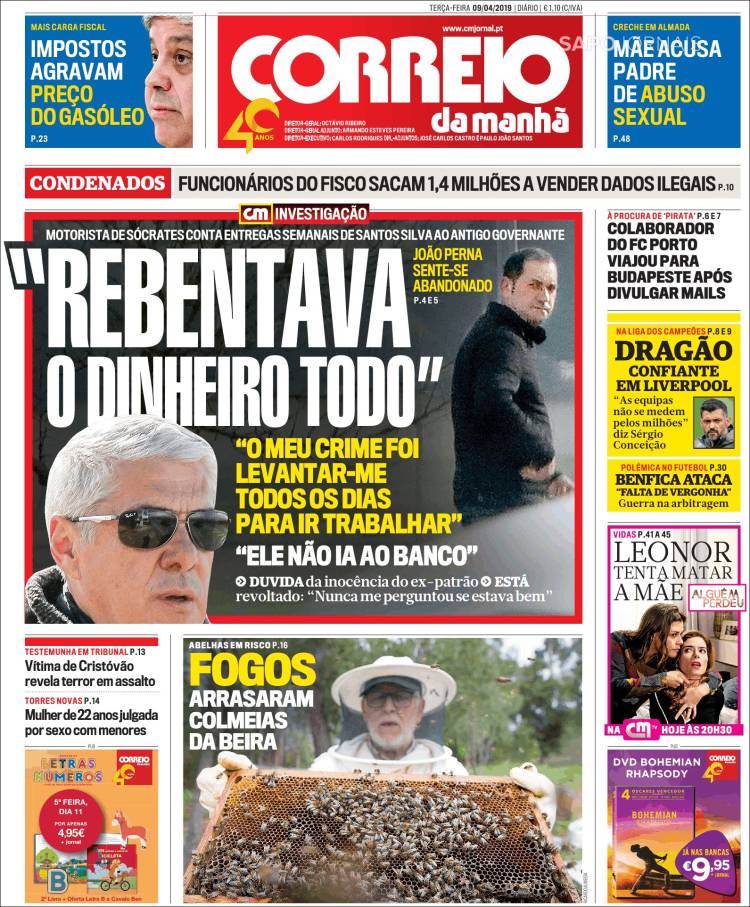 Portada de Correio da Manhã (Portugal)