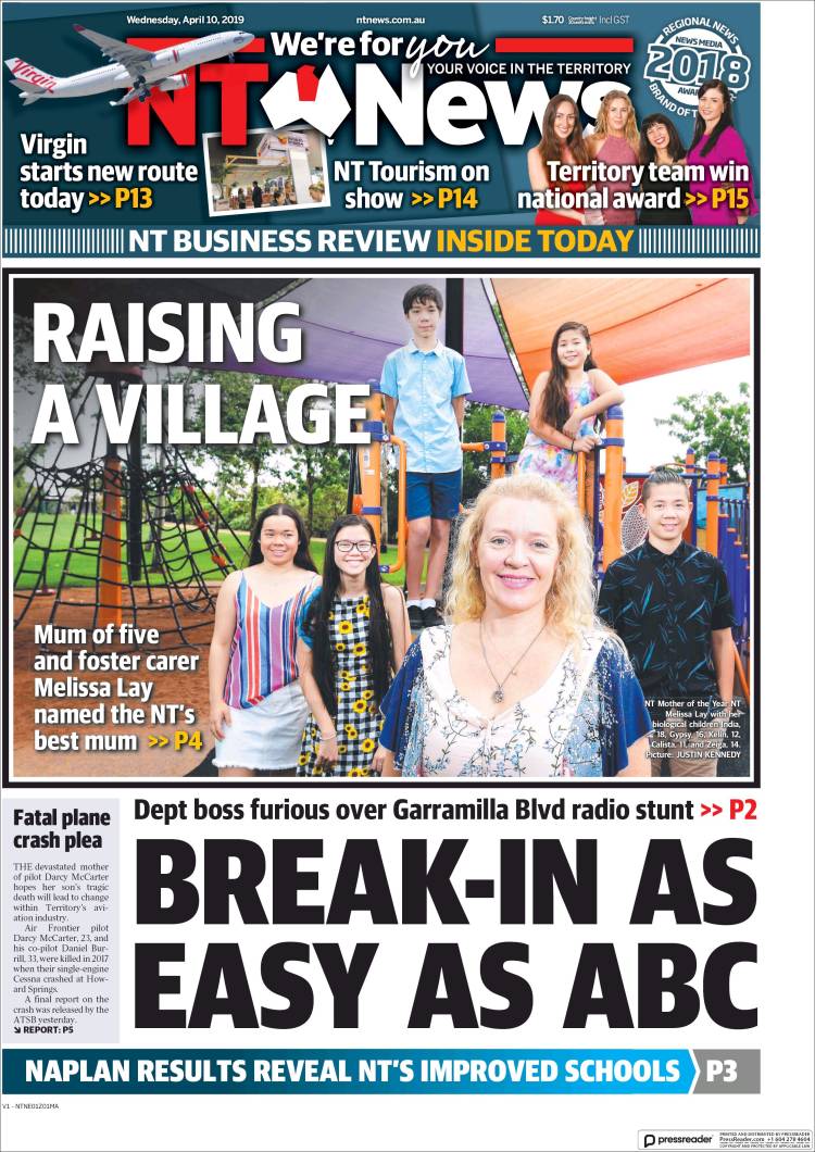 Portada de Northern Territory News (Australia)