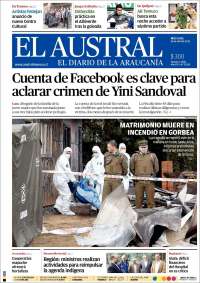 Portada de El Austral de Temuco (Chile)