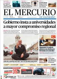 Portada de Mercurio de Valparaiso (Chile)