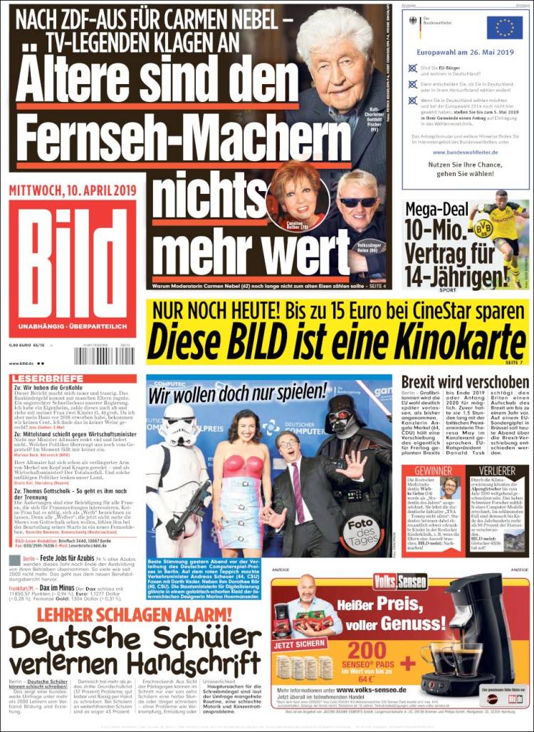 Portada de Bild (Alemania)