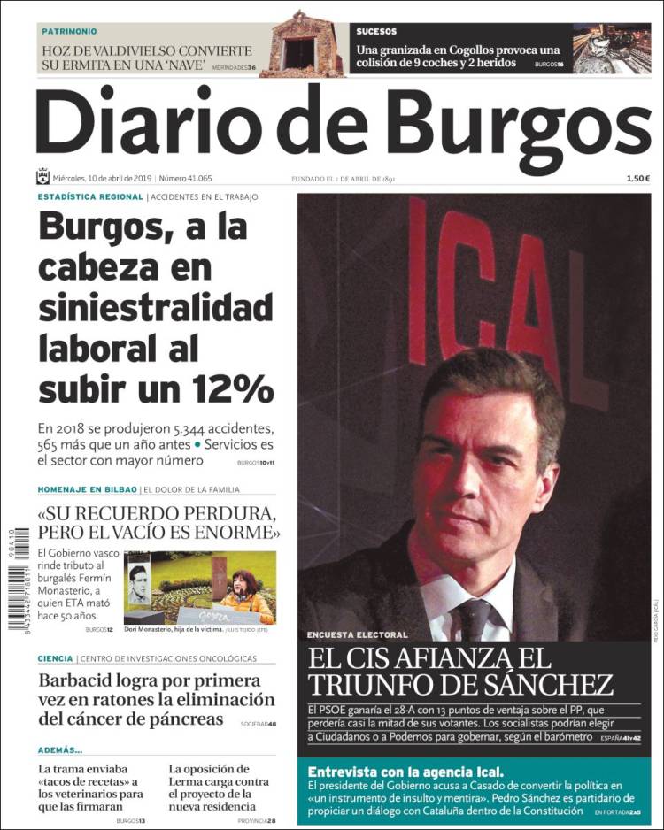 Portada de Diario de Burgos (Espa&ntilde;a)