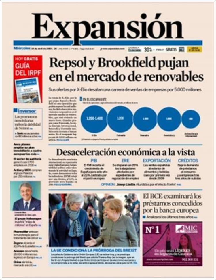 Portada de Expansión (Espa&ntilde;a)