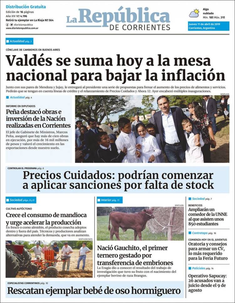 Portada de La República de Corrientes (Argentina)