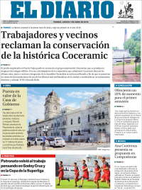 Portada de El Diario de Paraná (Argentina)